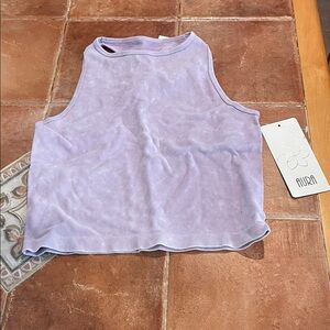 Aura Light Purple Sleeveless Crop Top